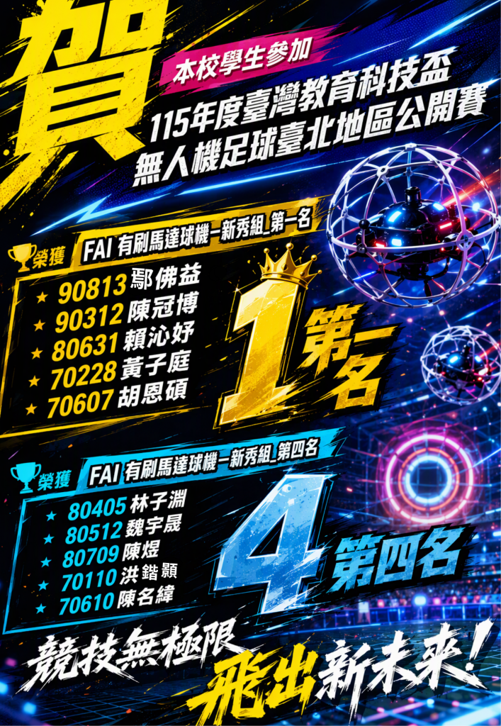 無人機足球賽得獎海報